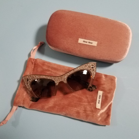 Miu Miu Rasoir Rock Cat Eye Sunglasses - Picture 6 of 8